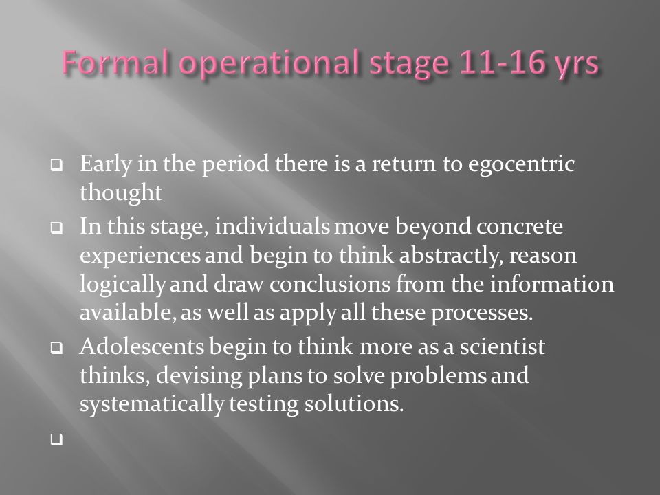 Jean piaget formal operational stage sale